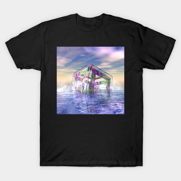 Floating Fractal T-Shirt by perkinsdesigns